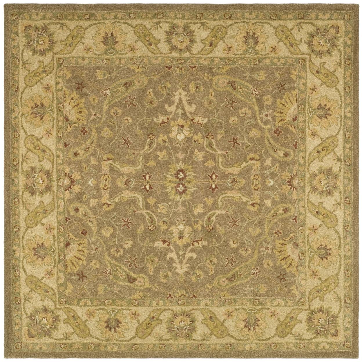 SAFAVIEH Antiquity Beaufort Oriental Wool Area Rug, Brown/Gold, 8' x 8' Square