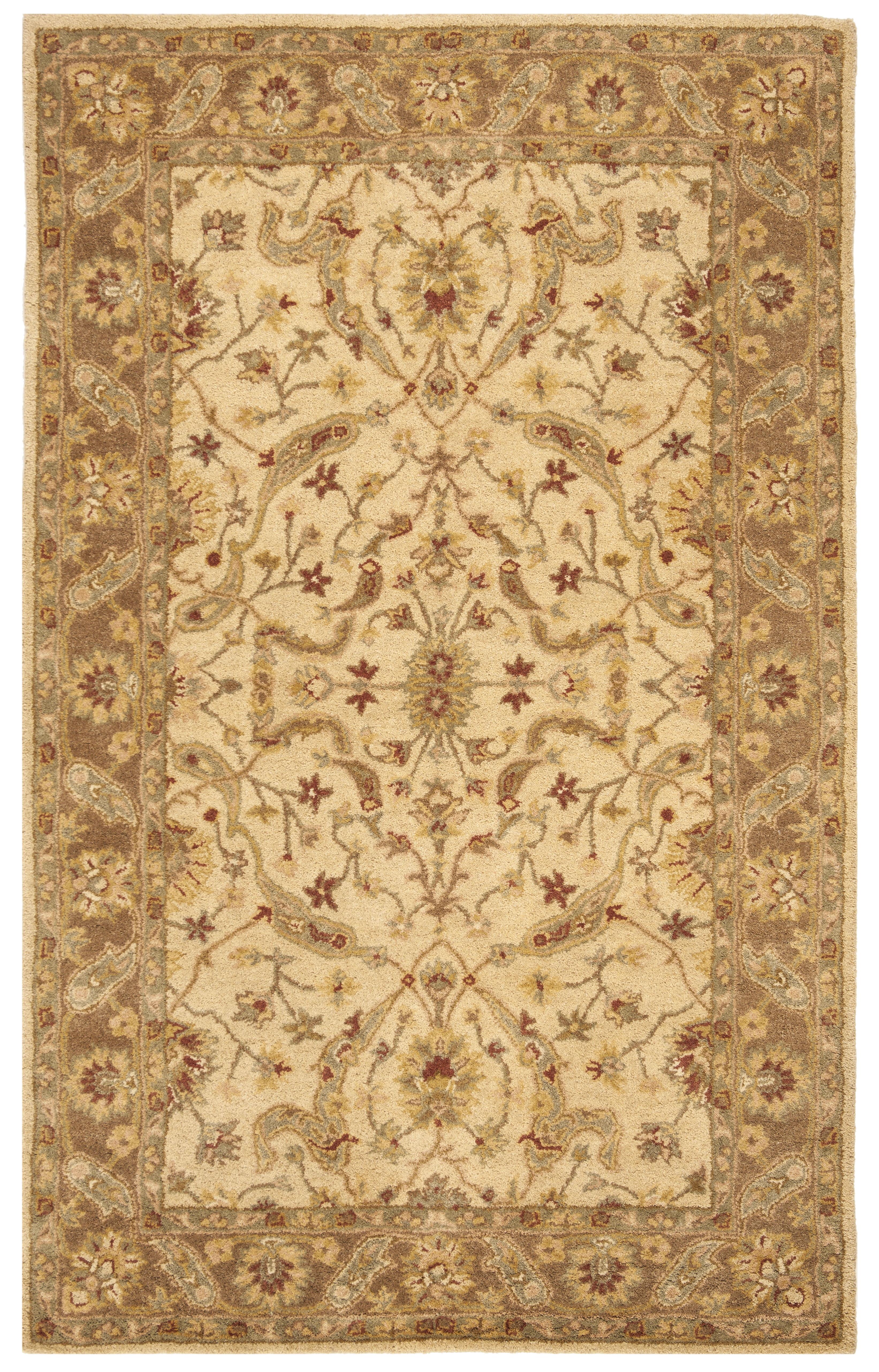 Antiquity AT311 Hand Tufted Area Rug - Ivory/Brown - 3'x5' - Safavieh.