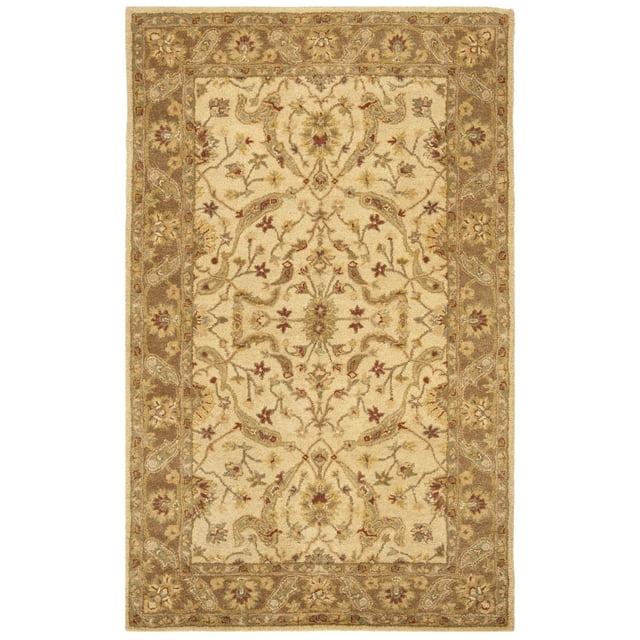 Antiquity AT311 Hand Tufted Area Rug - Ivory/Brown - 3'x5' - Safavieh.