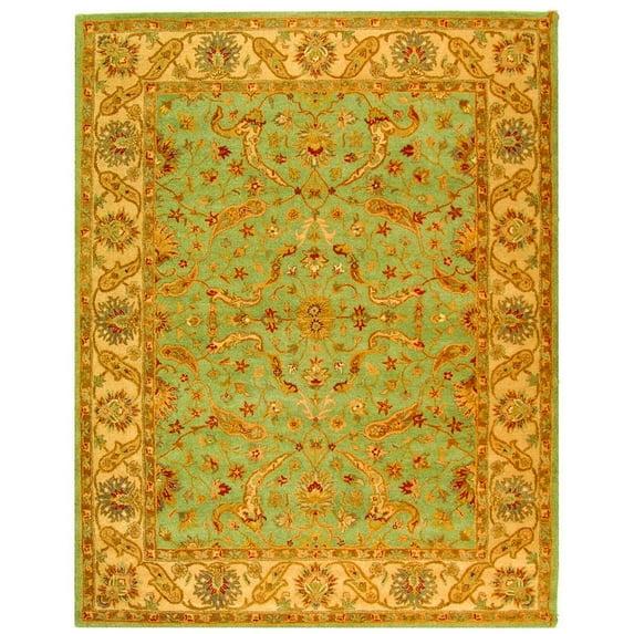 Antiquity AT311 Hand Tufted Area Rug - Teal/Beige - 7'6"x9'6" - Safavieh.