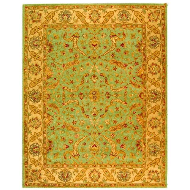 Antiquity AT311 Hand Tufted Area Rug - Teal/Beige - 7'6"x9'6" - Safavieh.