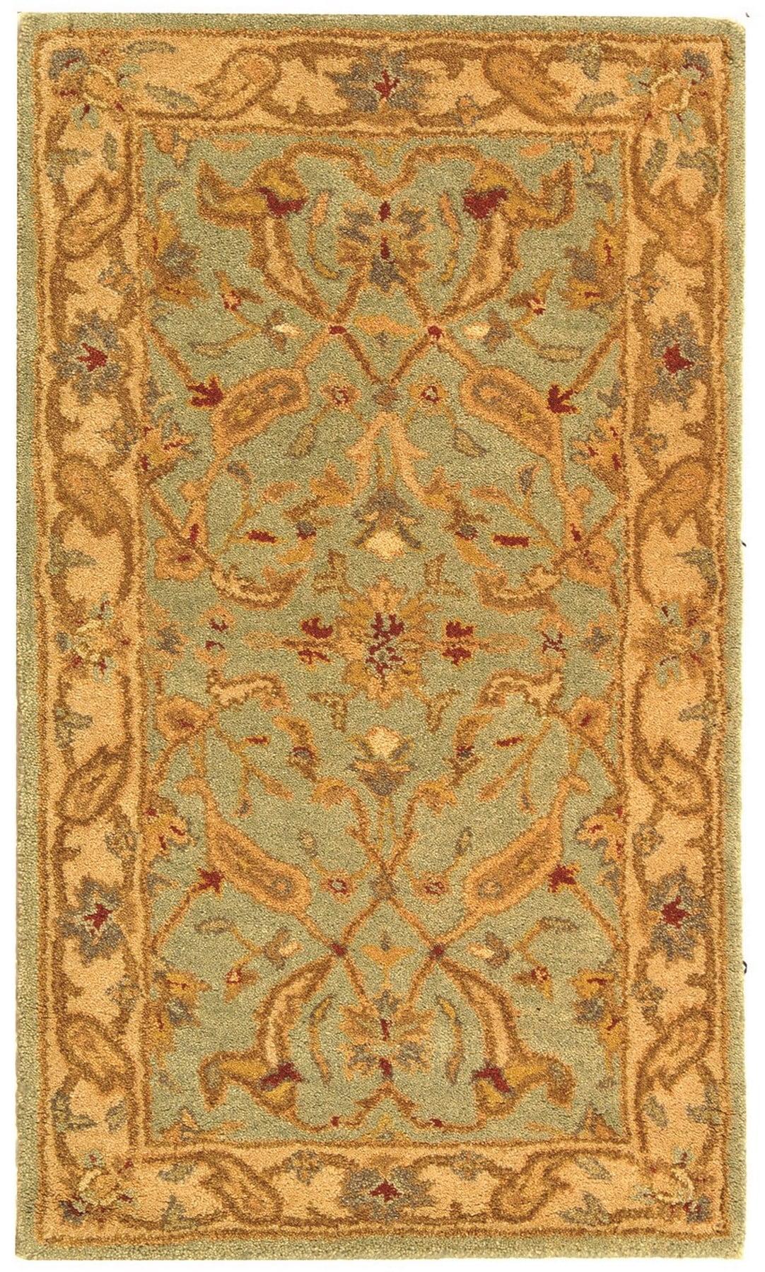 Antiquity AT311 Hand Tufted Accent Rug - Teal/Beige - 2'3"x4' - Safavieh.
