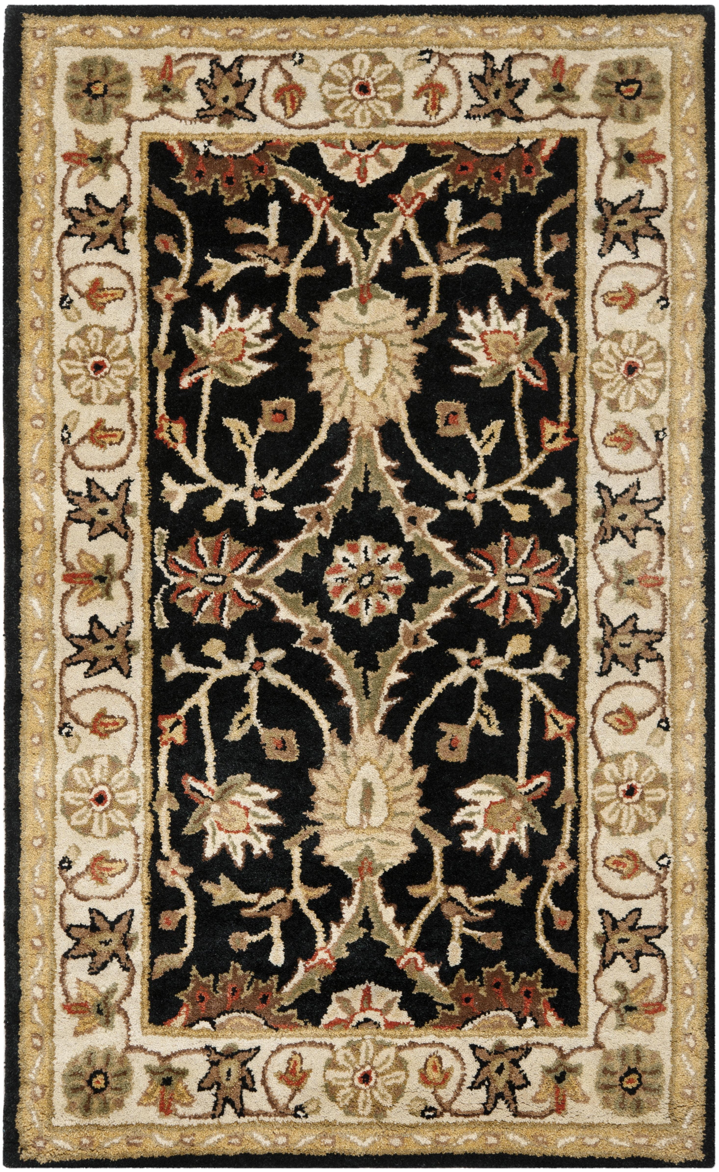 Antiquity AT249 Hand Tufted Indoor Accent Rug - Black - 3'x5' - Safavieh