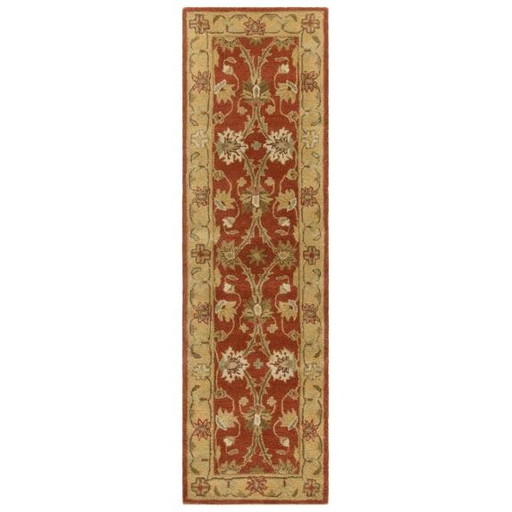 Antiquity AT249 Hand Tufted Runner Rug - Rust/Gold - 2'3"x12' - Safavieh.