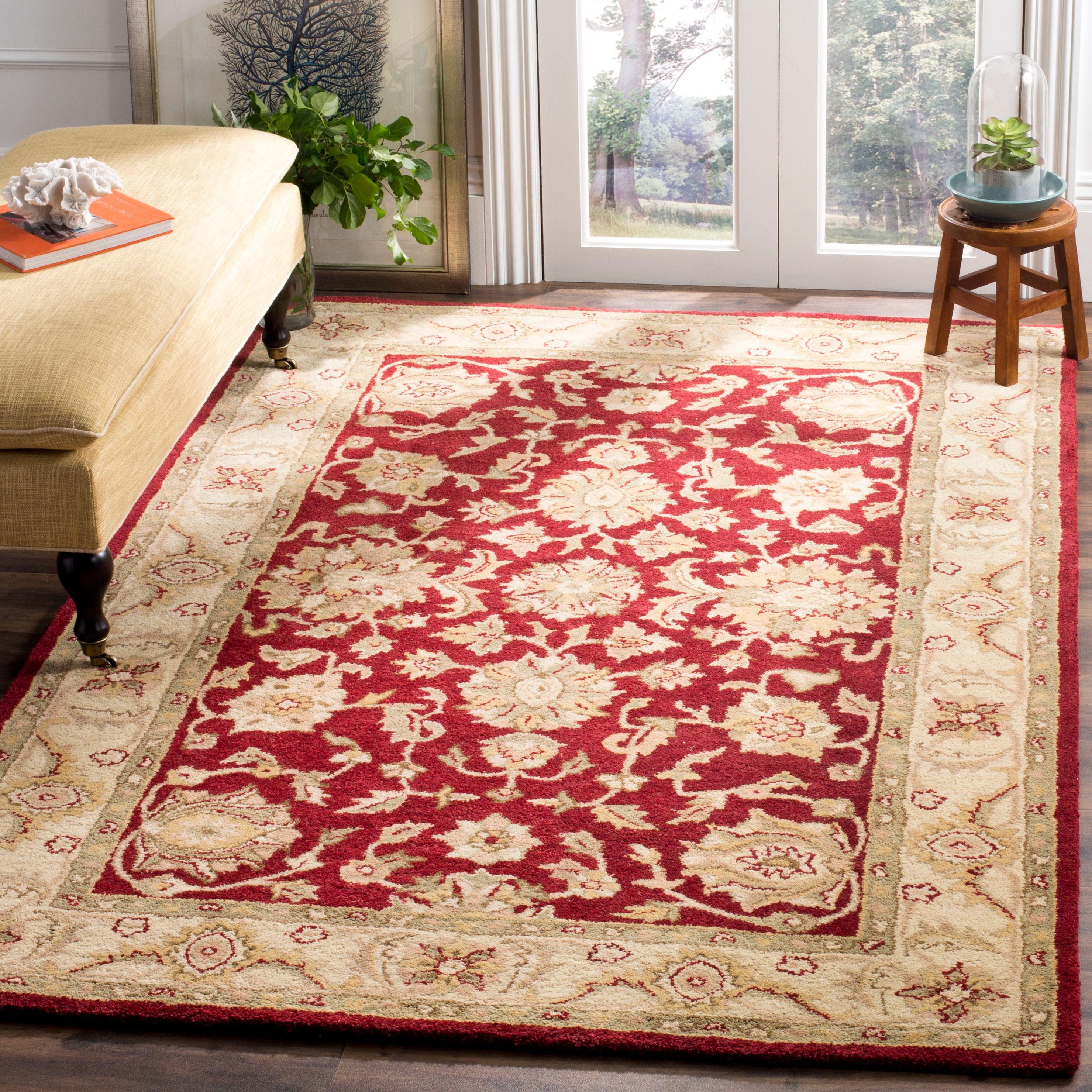 Antiquity AT312 Hand Tufted Area Rug - Red/Gold - 4'x6' - Safavieh.