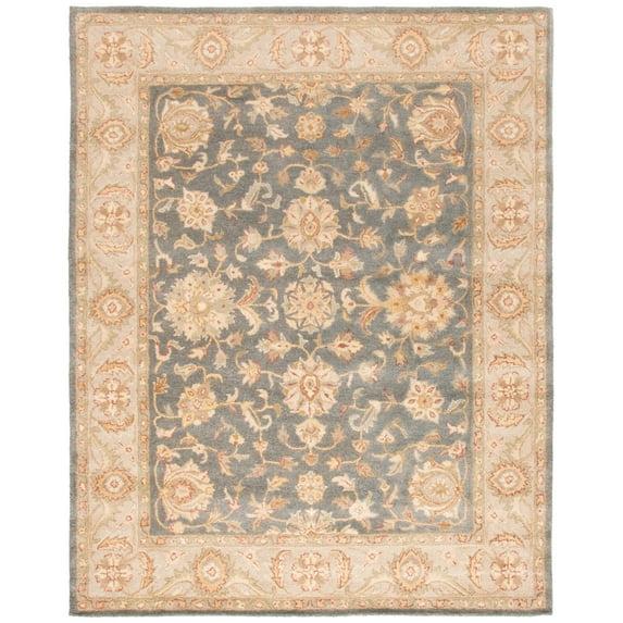 Antiquity AT312 Hand Tufted Area Rug - Blue/Beige - 8'3"x11' - Safavieh.