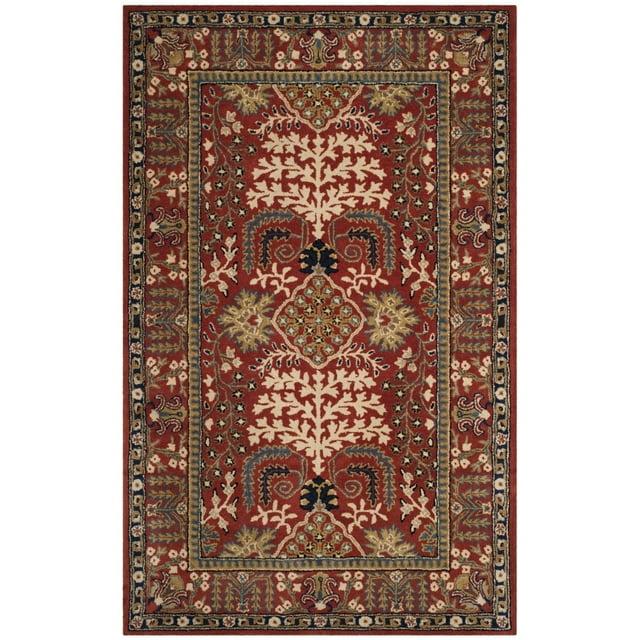 Antiquity AT64 Hand Tufted Area Rug - Red/Multi - 4'x6' - Safavieh.