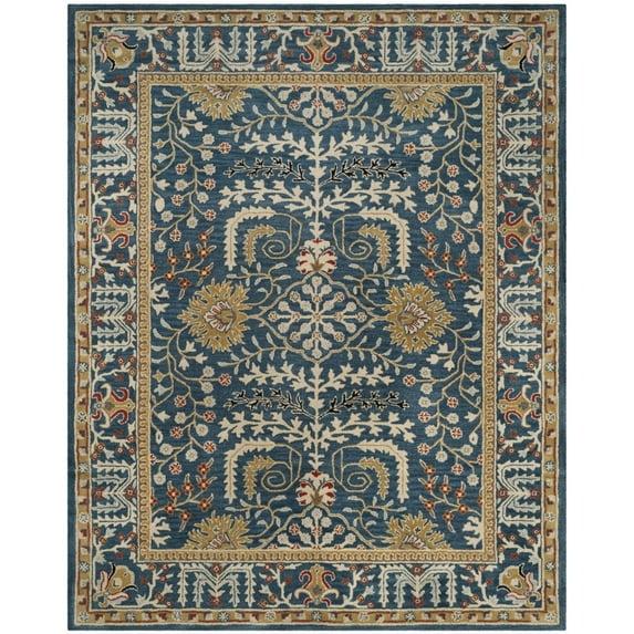 Antiquity AT64 Hand Tufted Runner Rug - Dark Blue/Multi - 2'3"x8' - Safavieh.