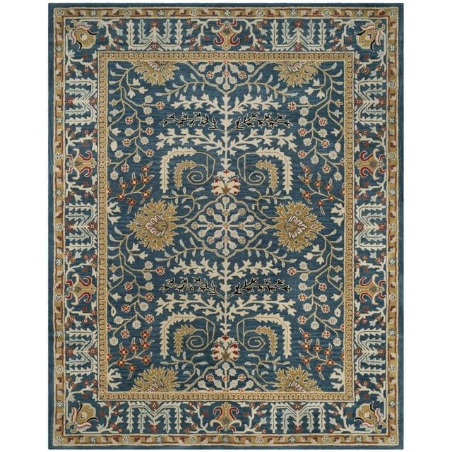 Antiquity AT64 Hand Tufted Runner Rug - Dark Blue/Multi - 2'3"x8' - Safavieh.