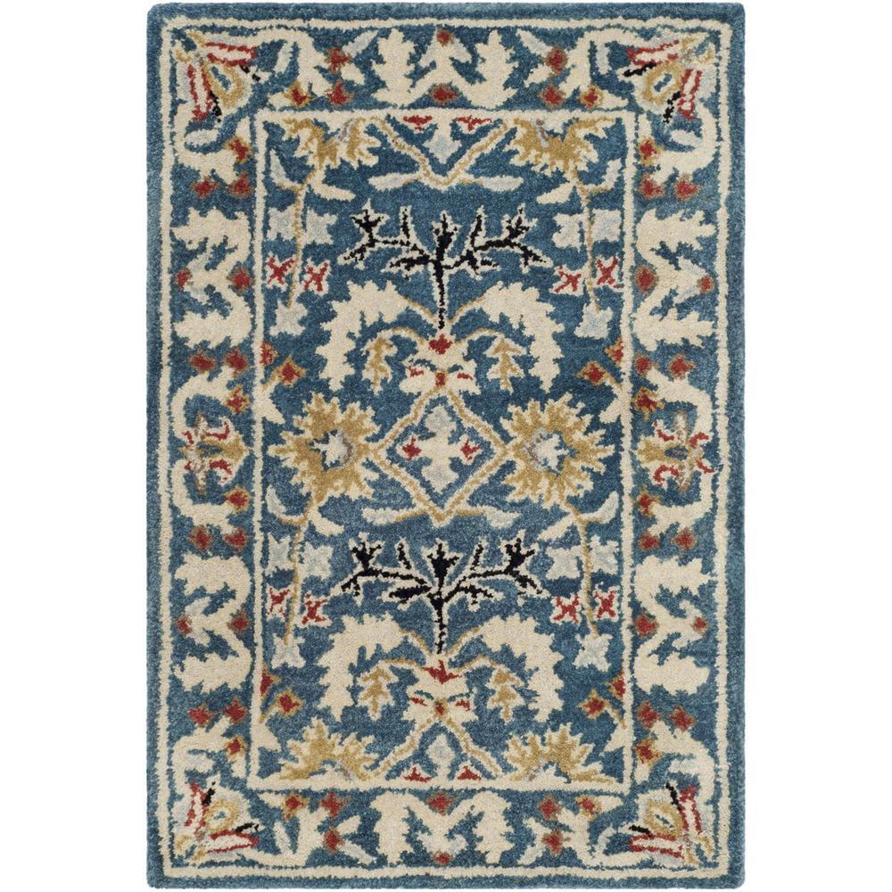 Antiquity AT64 Hand Tufted Accent Rug - Dark Blue/Multi - 2'x3' - Safavieh.