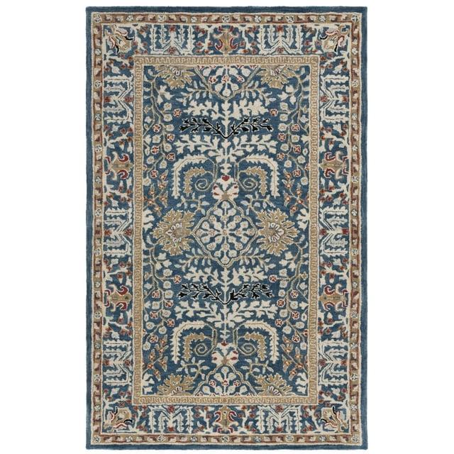 Antiquity AT64 Hand Tufted Area Rug - Dark Blue/Multi - 6'x9' - Safavieh.