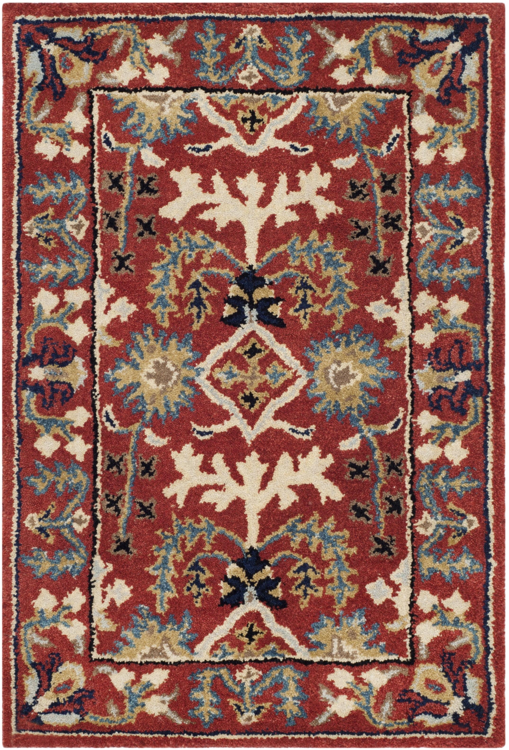 Antiquity AT64 Hand Tufted Accent Rug - Red/Multi - 2'3"x4' - Safavieh.