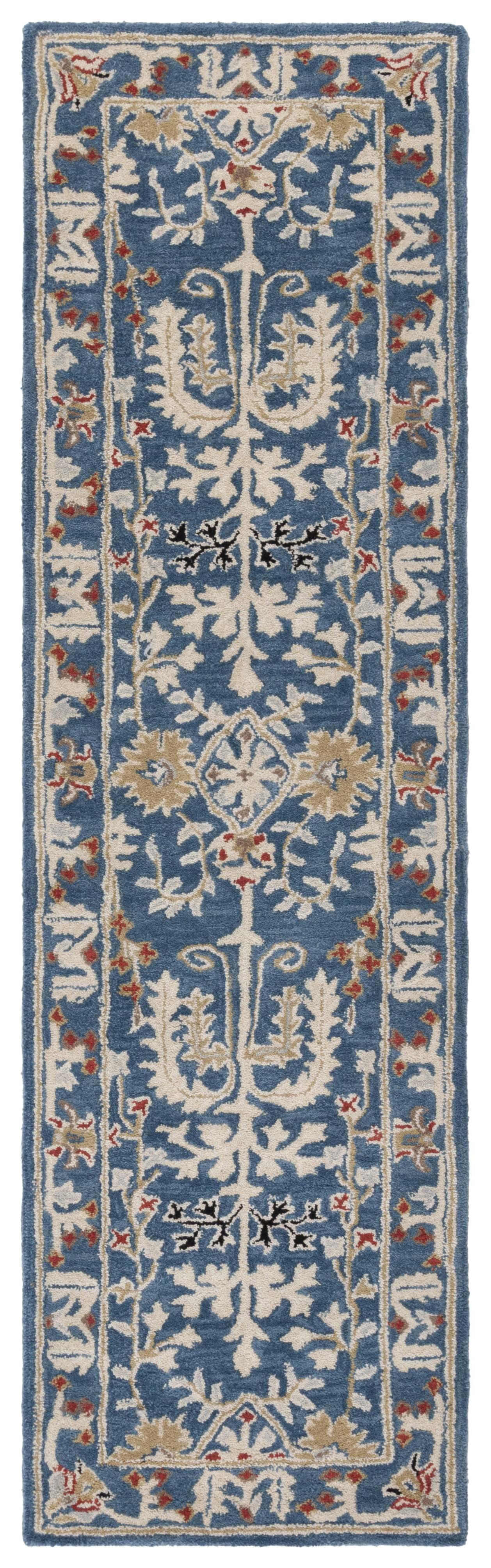 SAFAVIEH Antiquity Caelestinus Oriental Wool Runner Rug, Dark Blue/Multi, 2'3" x 18'