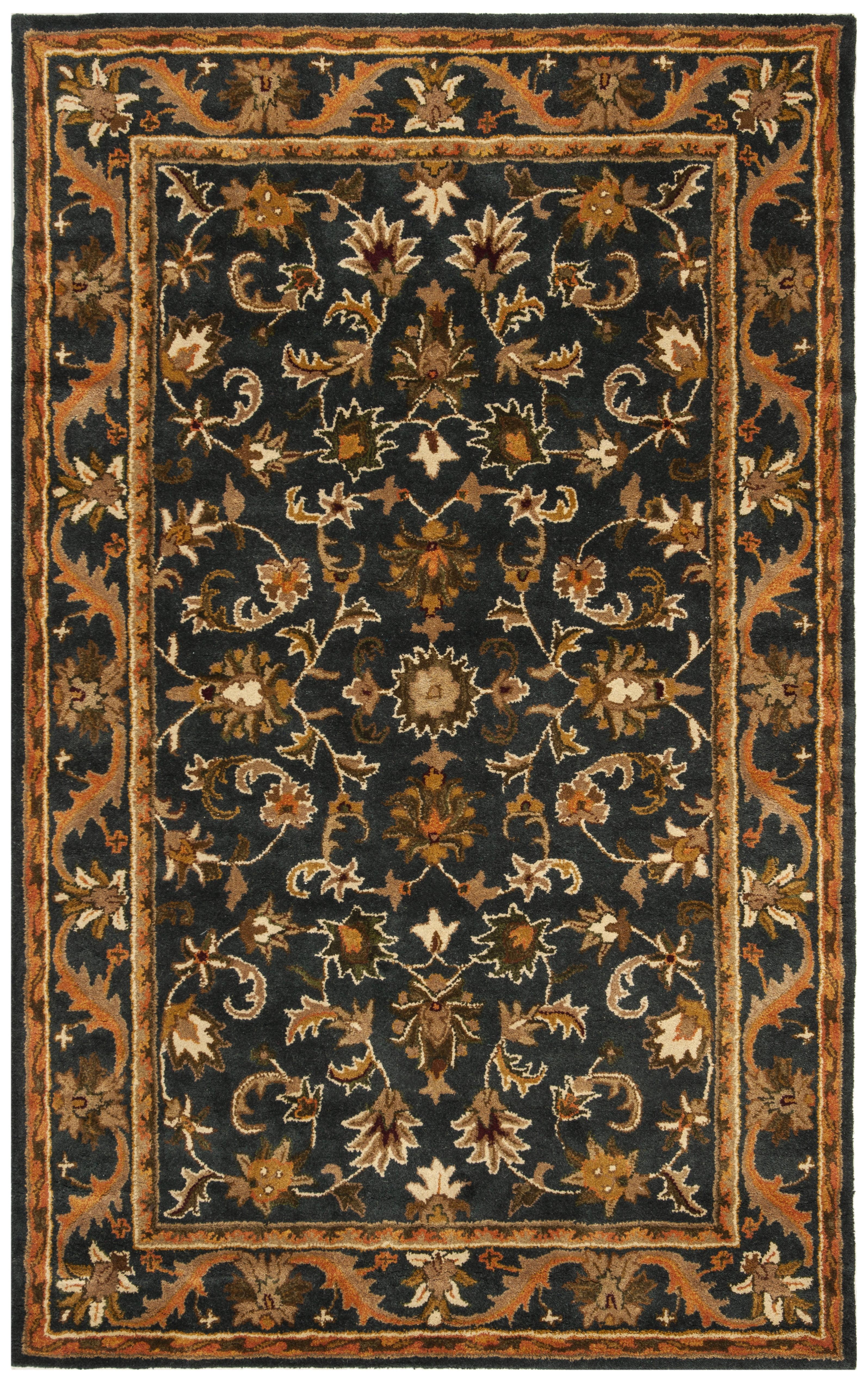 SAFAVIEH Antiquity Carmella Oriental Wool Area Rug, Blue/Gold, 6' x 9'