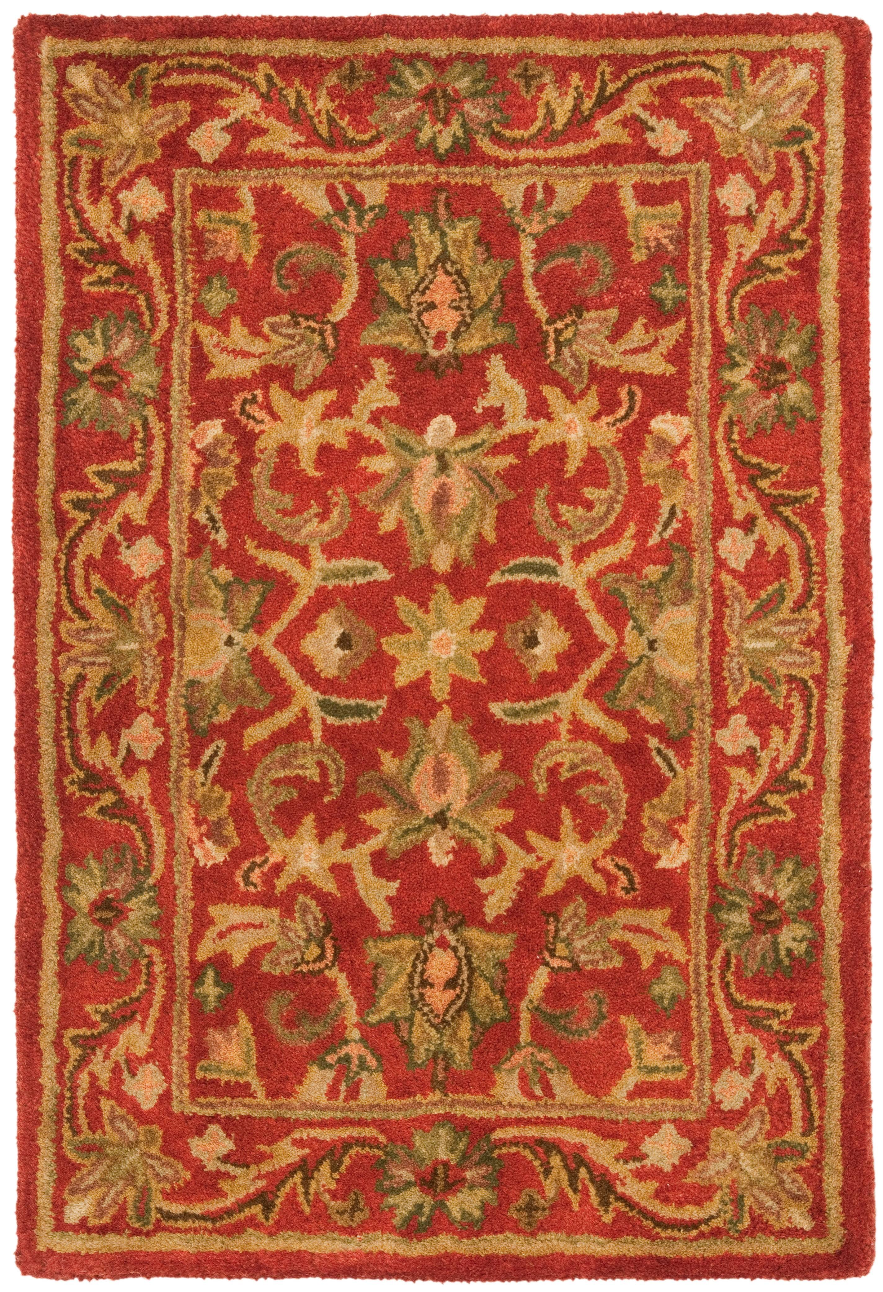 Antiquity AT52 Hand Tufted Indoor Accent Rug - Red/Red - 2'3"x4' - Safavieh