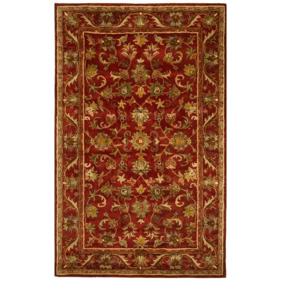 Antiquity AT52 Hand Tufted Indoor Area Rug - Red/Red - 5'x8' - Safavieh