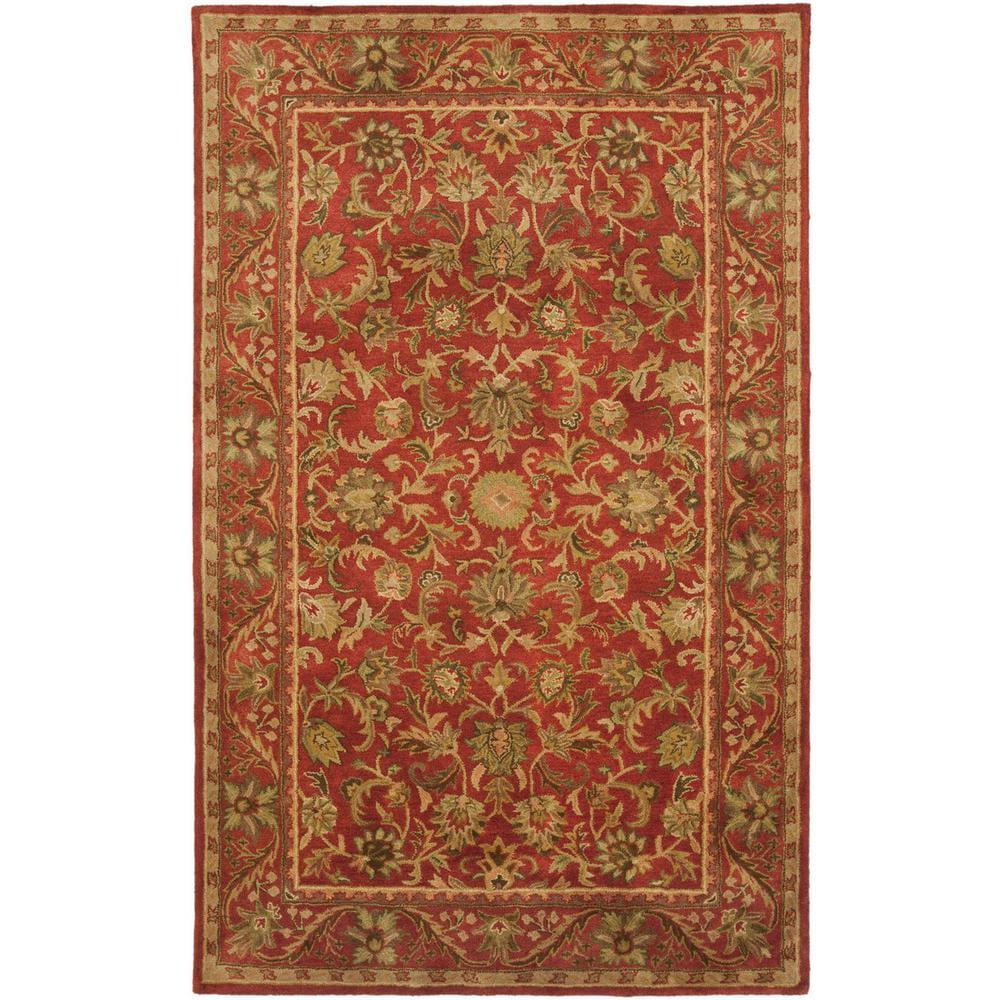 Antiquity AT52 Hand Tufted Indoor Area Rug - Red/Red - 6'x9' - Safavieh