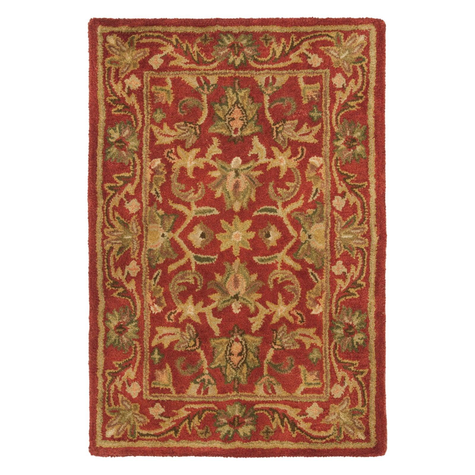 Antiquity AT52 Hand Tufted Indoor Area Rug - Red/Red - 6'x9' - Safavieh