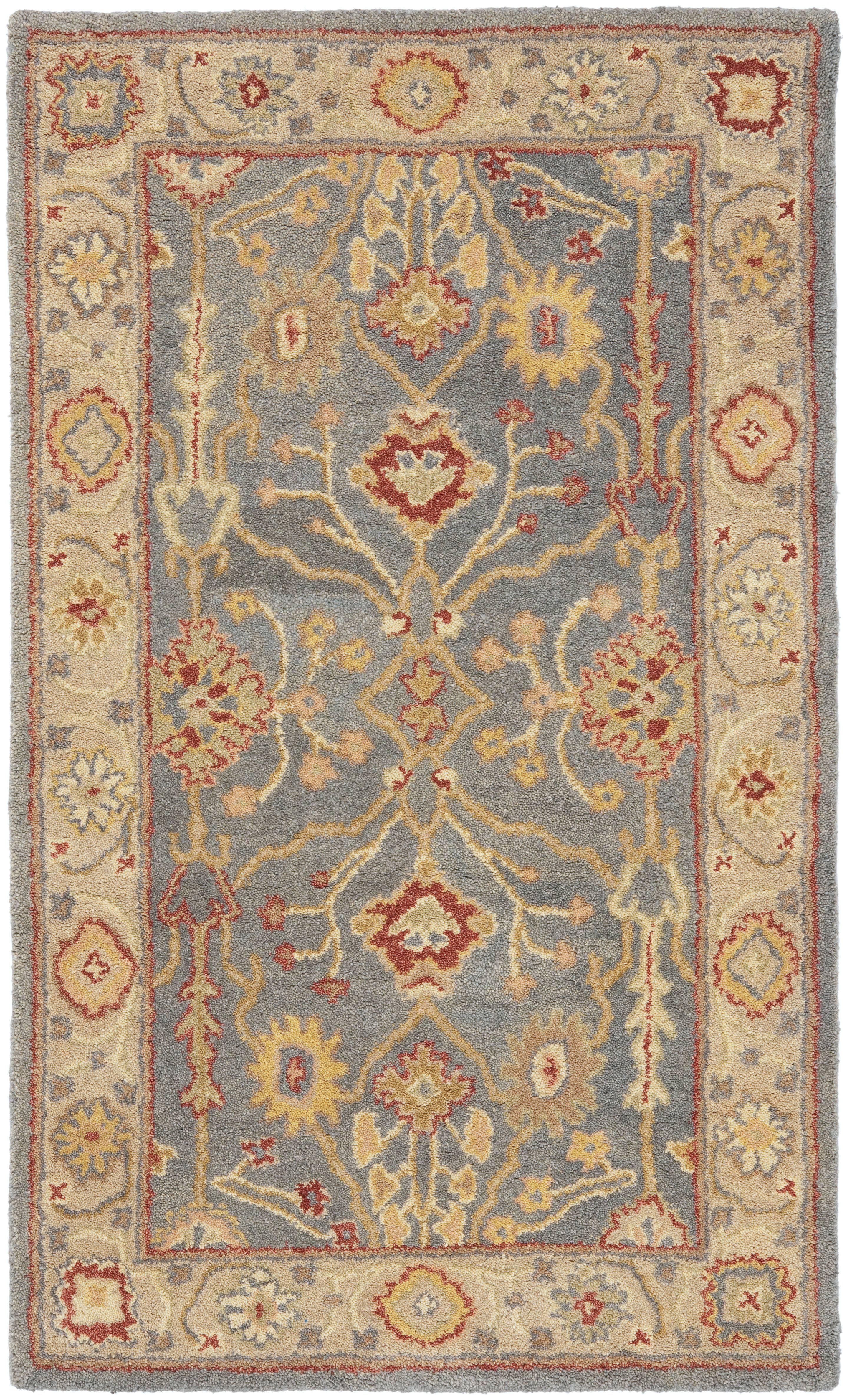 Antiquity AT314 Hand Tufted Area Rug - Blue/Ivory - 3'x5' - Safavieh.