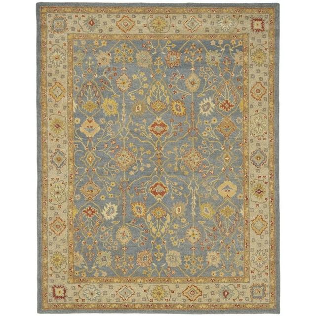 Antiquity AT314 Hand Tufted Area Rug - Blue/Ivory - 8'3"x11' - Safavieh.