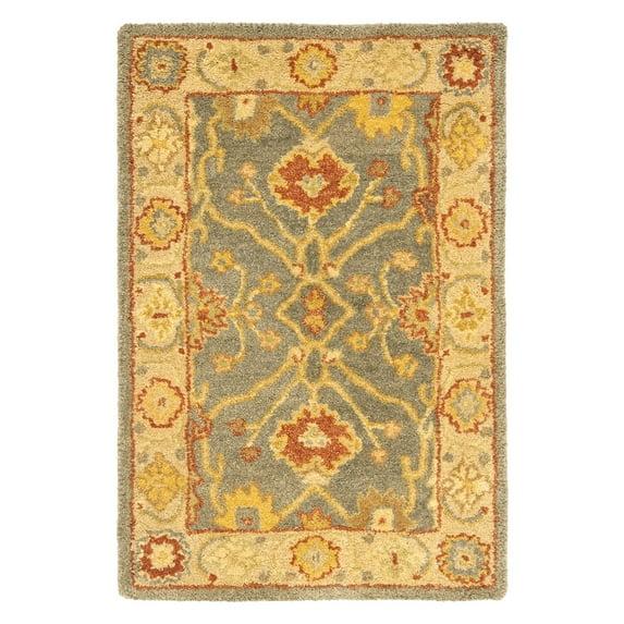 SAFAVIEH Antiquity Chanelle Oriental Wool Area Rug, Blue/Ivory, 9'6" x 13'6"