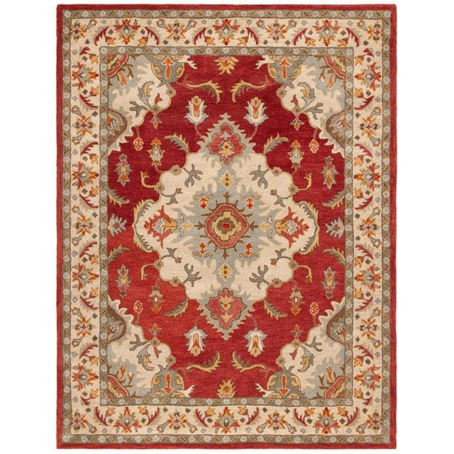 Antiquity AT520 Hand Tufted Area Rug - Red/Grey - 4'x6' - Safavieh.