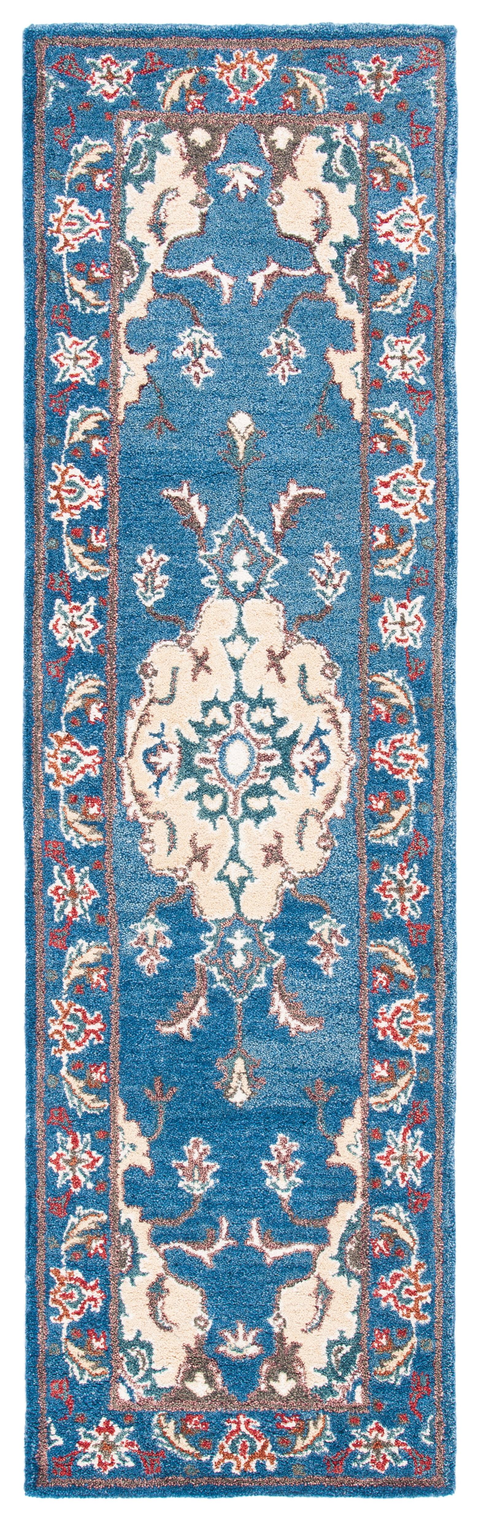 Antiquity AT520 Hand Tufted Runner Rug - Blue/Ivory - 2'3"x8' - Safavieh.