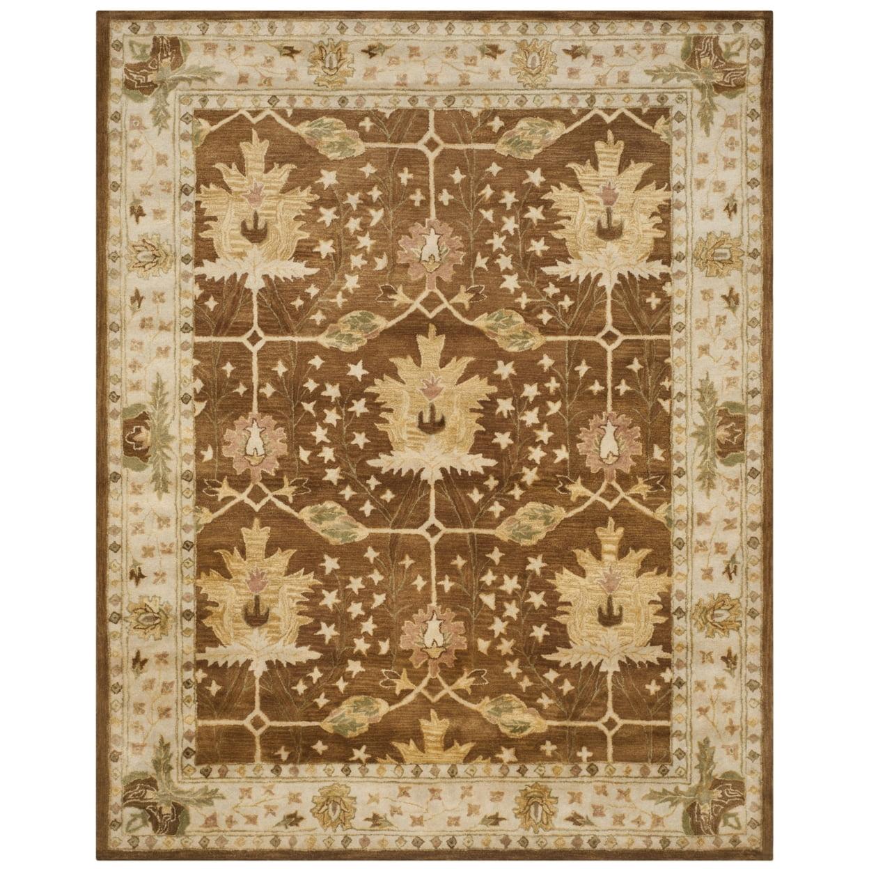 Antiquity AT840 Hand Tufted Indoor Area Rug - Brown/Beige - 7'6"x9'6" - Safavieh