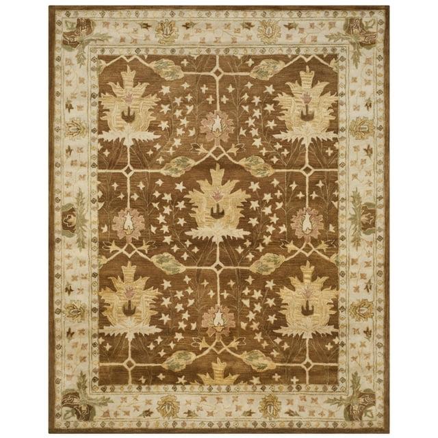 Antiquity AT840 Hand Tufted Indoor Area Rug - Brown/Beige - 8'3"x11' - Safavieh