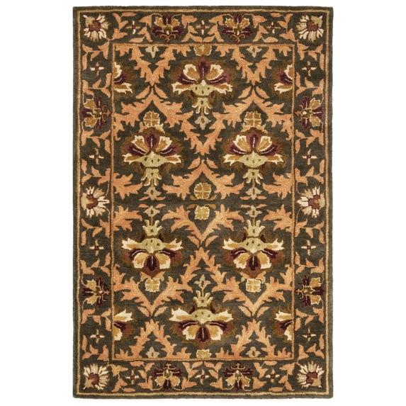 SAFAVIEH Antiquity Diarmait Oriental Wool Area Rug, Sage/Gold, 4' x 6'