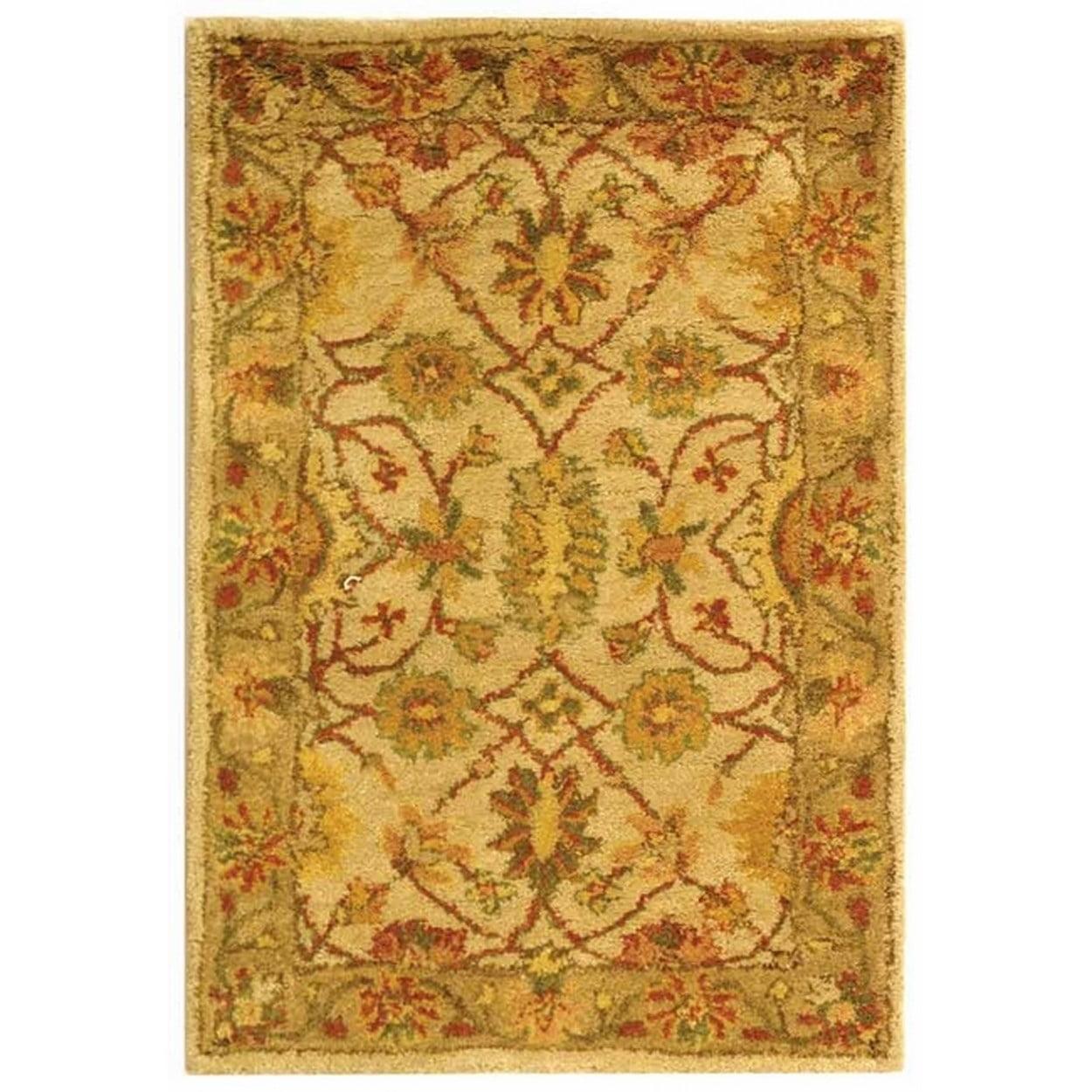Antiquity AT17 Hand Tufted Indoor Accent Rug - Ivory/Light Green - 2'x3' - Safavieh