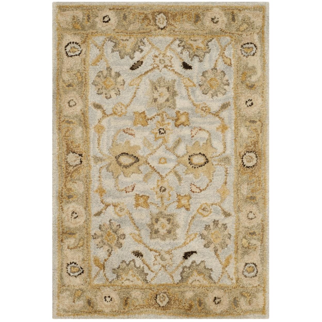 Antiquity AT856 Hand Tufted Accent Rug - Light Blue/Sage - 2'x3' - Safavieh.