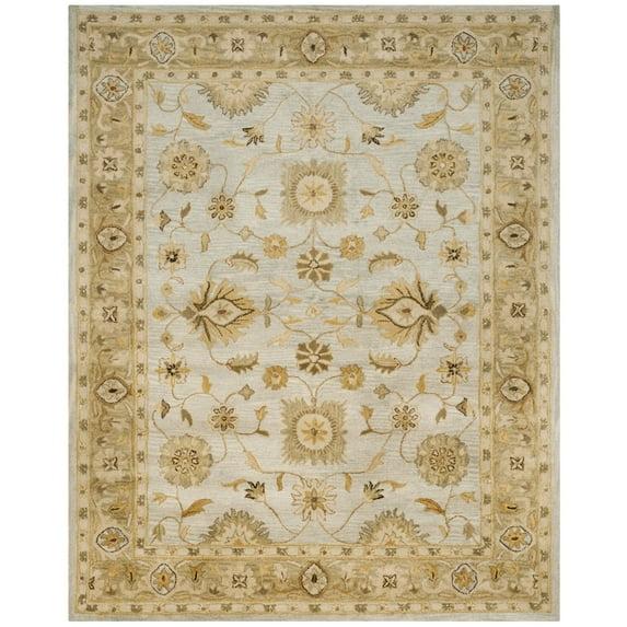 Antiquity AT856 Hand Tufted Area Rug - Light Blue/Sage - 6'x6' - Safavieh.