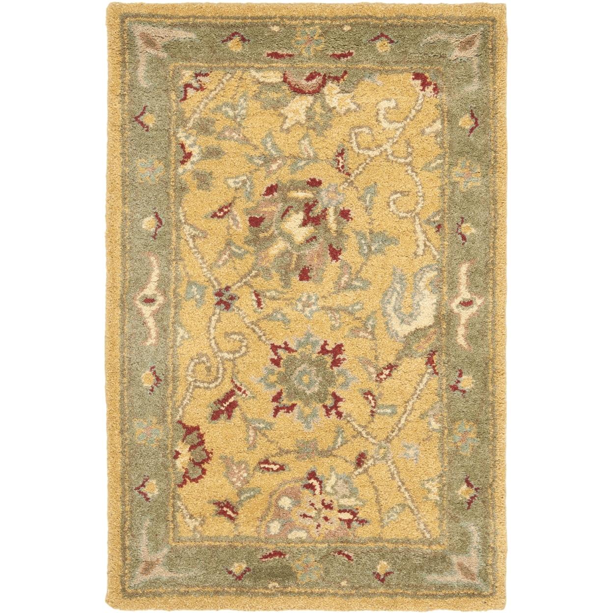 Antiquity AT21 Hand Tufted Indoor Accent Rug - Gold - 2'x3' - Safavieh