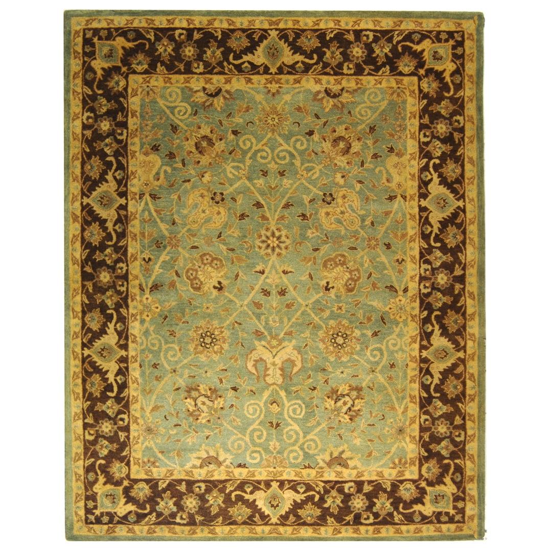 Antiquity AT21 Hand Tufted Indoor Area Rug - Green/Brown - 6'x9' - Safavieh