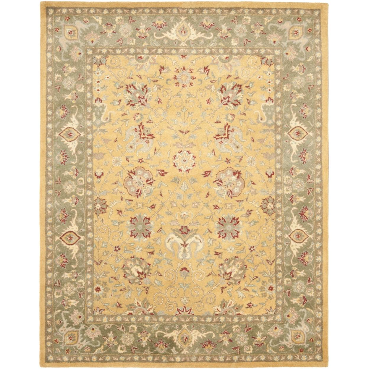 Heirloom Gold Hand-Tufted 6'x9' Premium Wool Area Rug