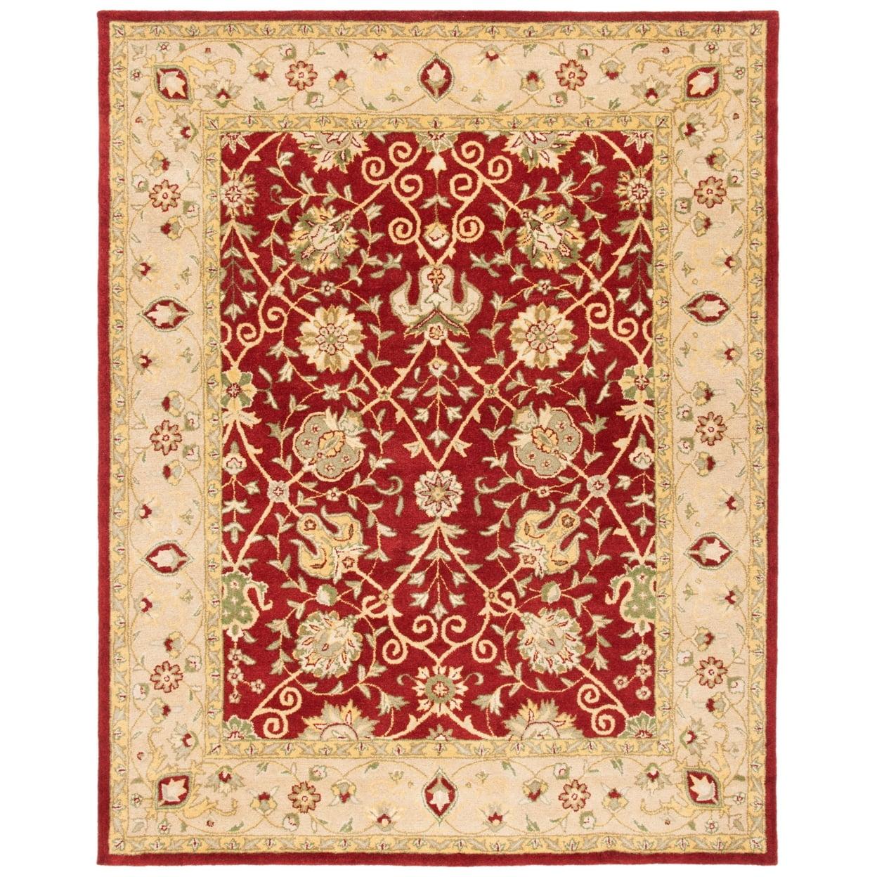 SAFAVIEH Antiquity Lilibeth Traditional Floral Wool Area Rug, Rust, 2' x 3'