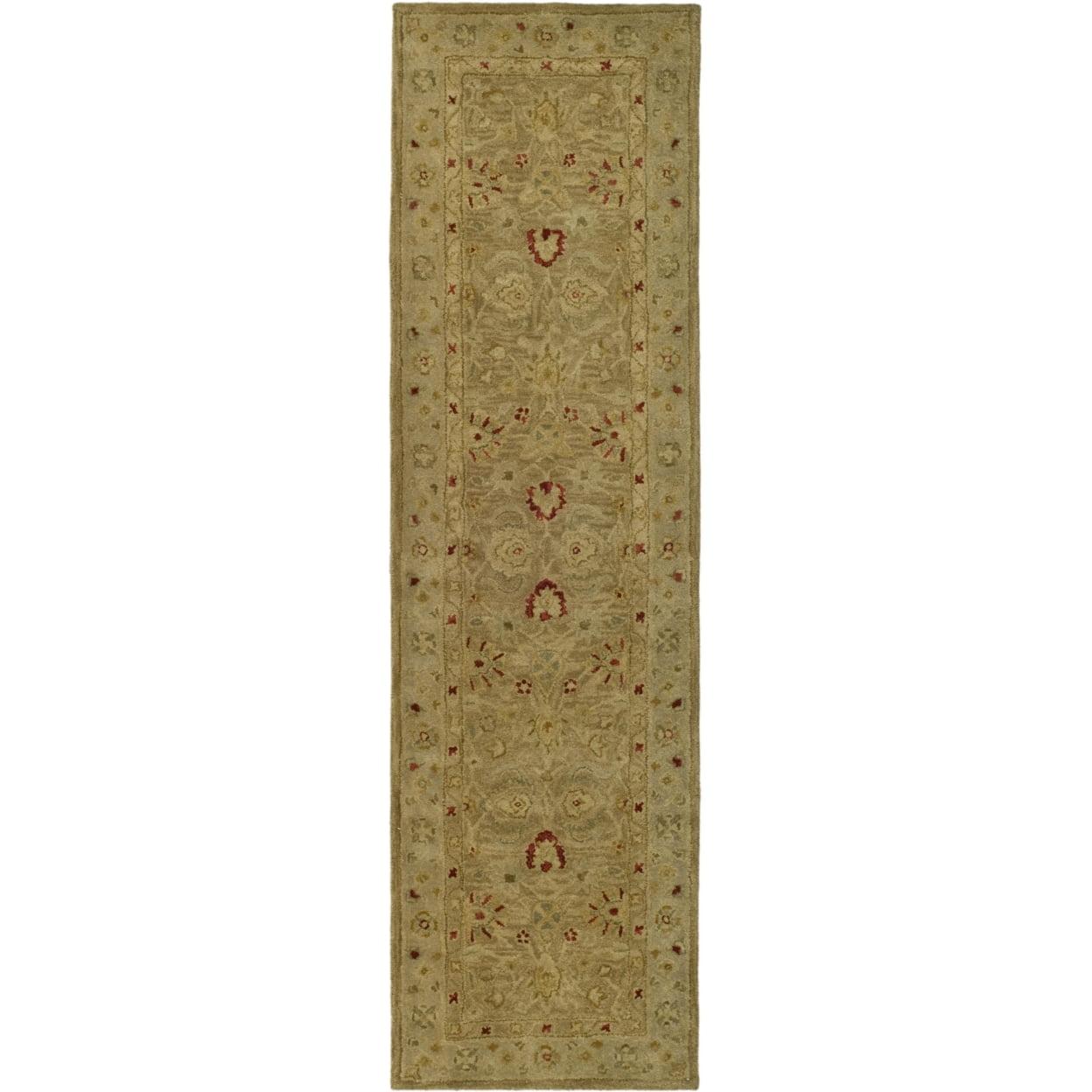 Heirloom Brown and Beige Hand-Tufted Wool Runner Rug, 2'3" x 10'