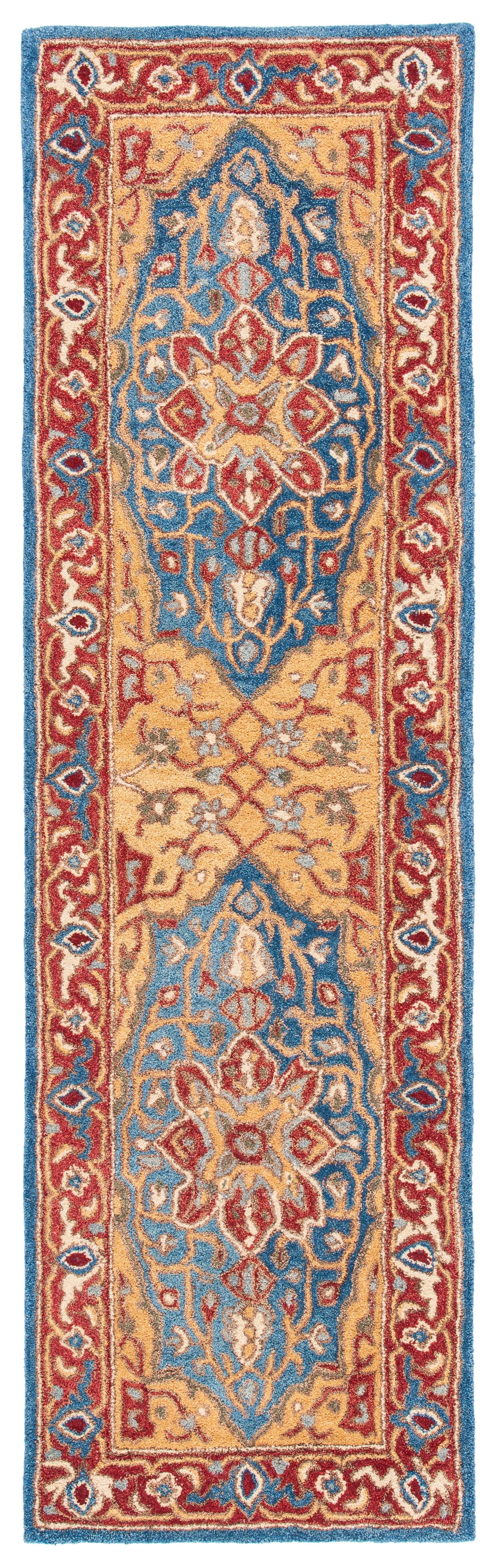 Antiquity AT521 Hand Tufted Runner Rug - Red/Blue - 2'3"x8' - Safavieh.