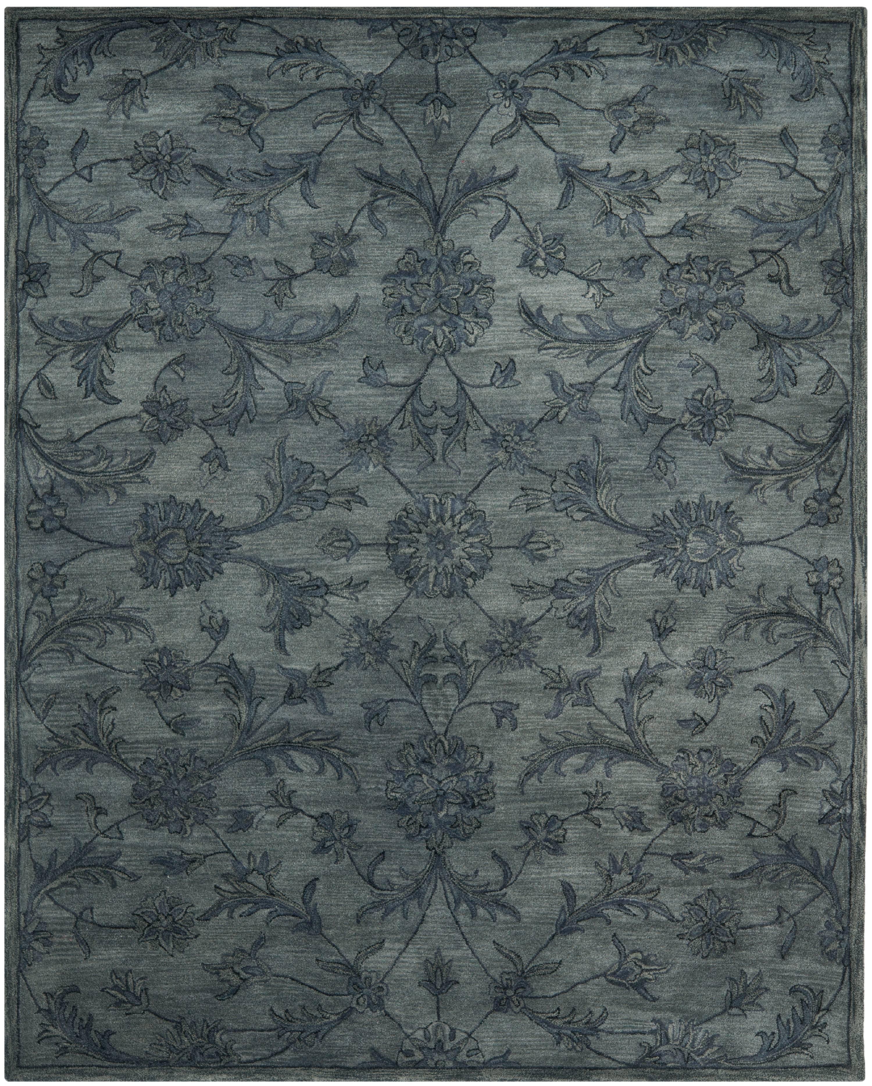 SAFAVIEH Antiquity May Floral Vines Wool Area Rug, Grey/Multi, 9'6" x 13'6"