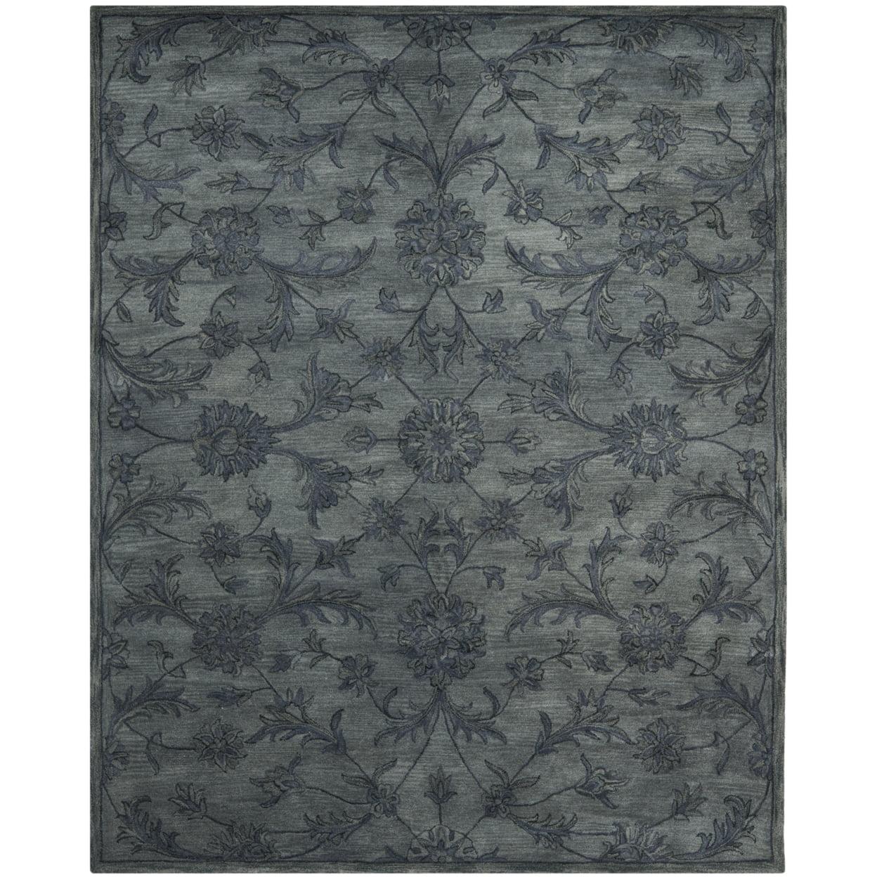 Handmade Heirloom Gray Wool 9' x 12' Tufted Area Rug