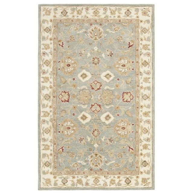 Antiquity ATB822 Hand Tufted Area Rug - Grey Blue/Beige - 3'x5' - Safavieh.