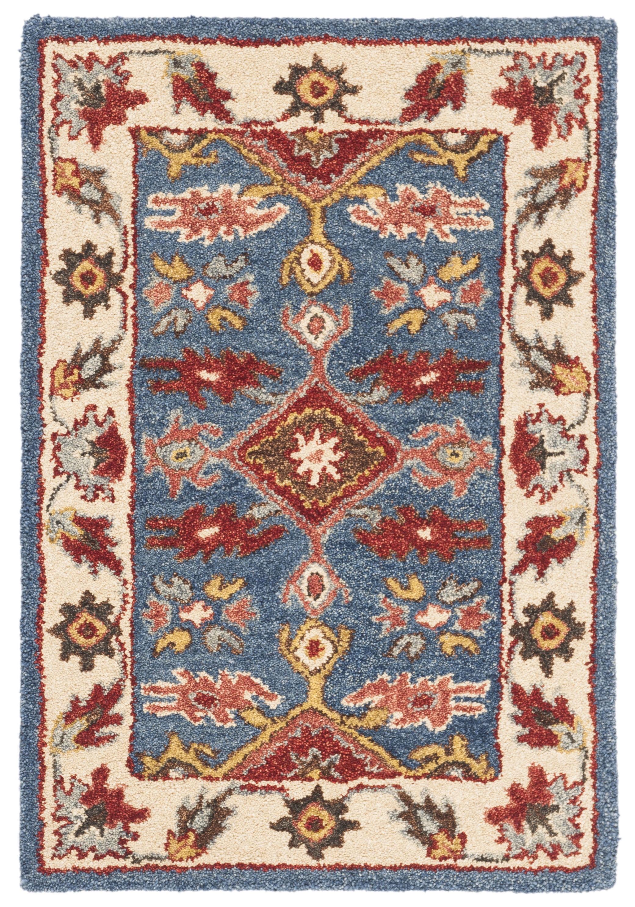 Antiquity AT506 Hand Tufted Accent Rug - Blue/Red - 2'x3' - Safavieh.