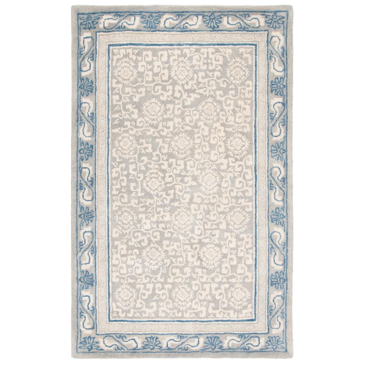 Antiquity AT860 Hand Tufted Indoor Area Rug - Grey/Ivory - 4'x6' - Safavieh
