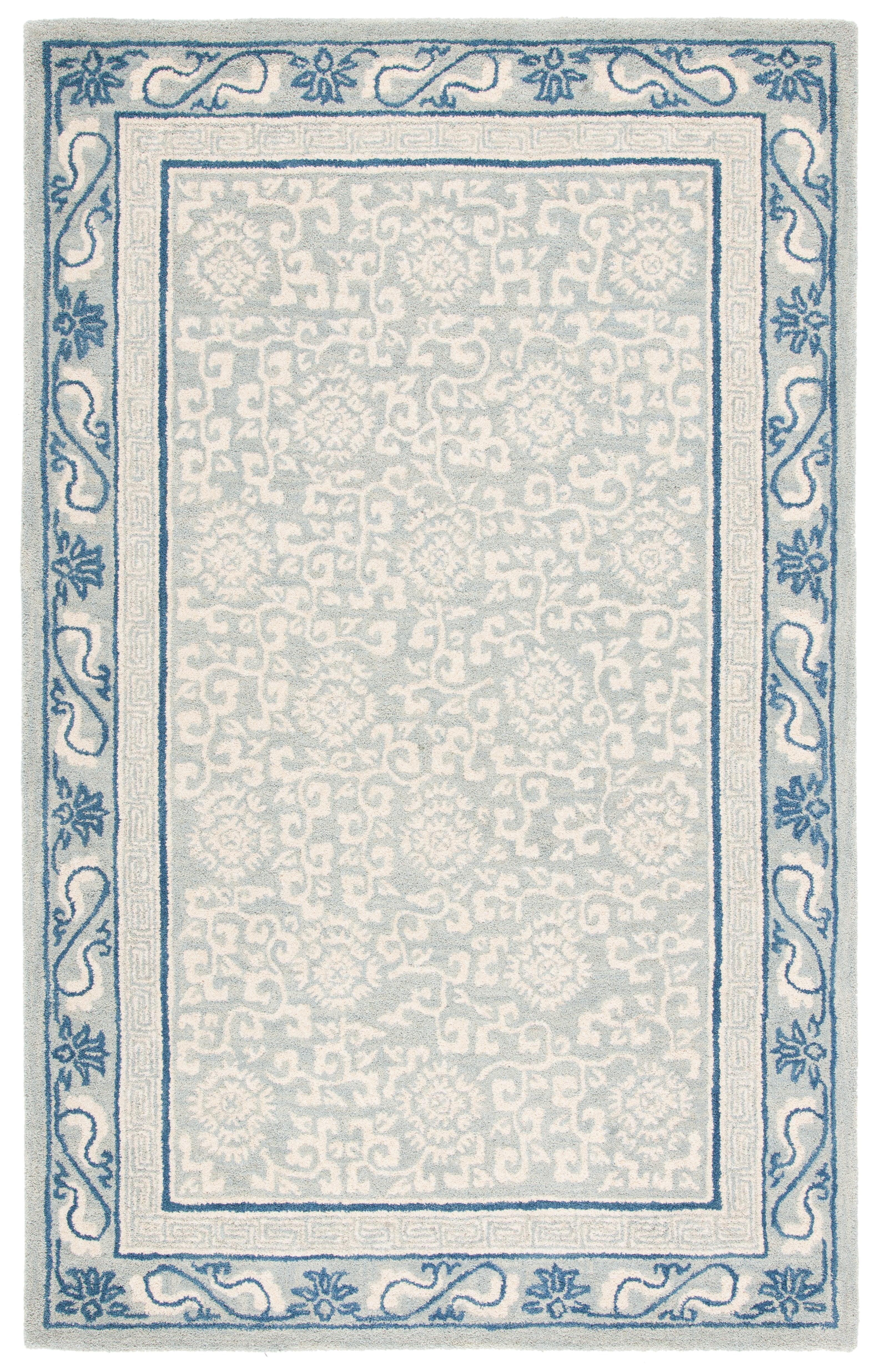 Antiquity AT860 Hand Tufted Indoor Area Rug - Light Blue/Ivory - 5'x8' - Safavieh