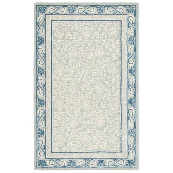 Antiquity AT860 Hand Tufted Indoor Area Rug - Light Blue/Ivory - 5'x8' - Safavieh