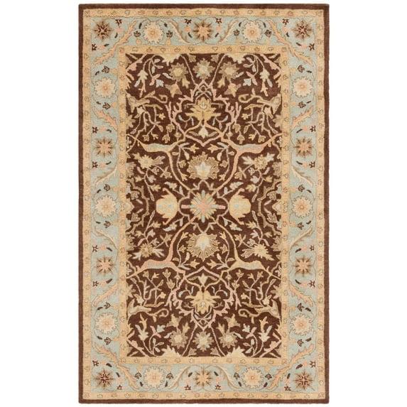 Antiquity AT14 Hand Tufted Indoor Area Rug - Brown/Green - 5'x8' - Safavieh