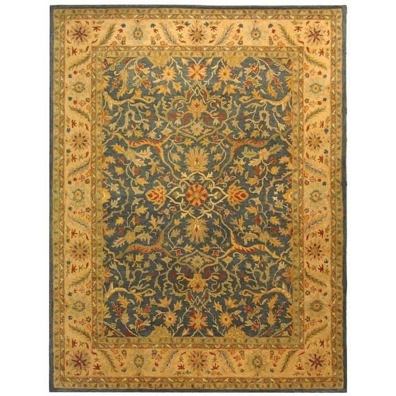 Antiquity AT14 Hand Tufted Indoor Runner Rug - Blue - 2'3"x14' - Safavieh