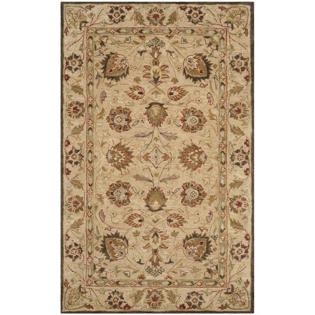 Antiquity AT812 Hand Tufted Indoor Area Rug - Beige/Beige - 4'x6' - Safavieh