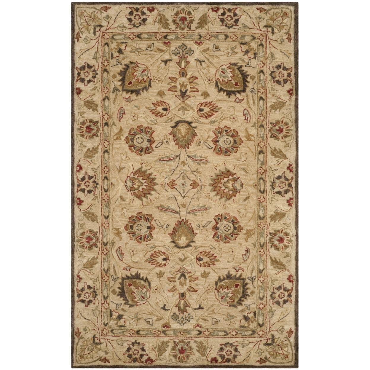 Antiquity AT812 Hand Tufted Indoor Area Rug - Beige/Beige - 5'x8' - Safavieh